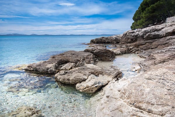 Strand Slanica - Murter, Kroatien